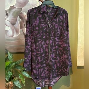 Rock & Republic Black & Purple Tunic